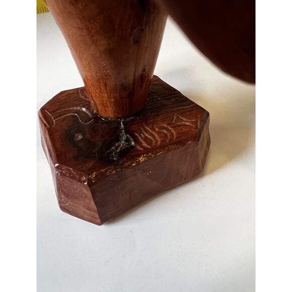 Folk Art Wood Carved Birds on a Tree Vintage Early 20th Century Sculpture Retro - Picture 8 of 16